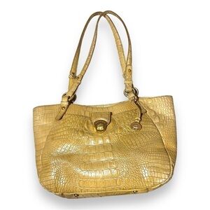 Brahmin Collete Shoulder Bag Pecan Brown Leather Tote